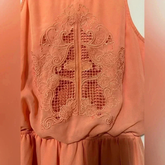 Gianni Bini peach lace sleeveless dress size M - Picture 2 of 8